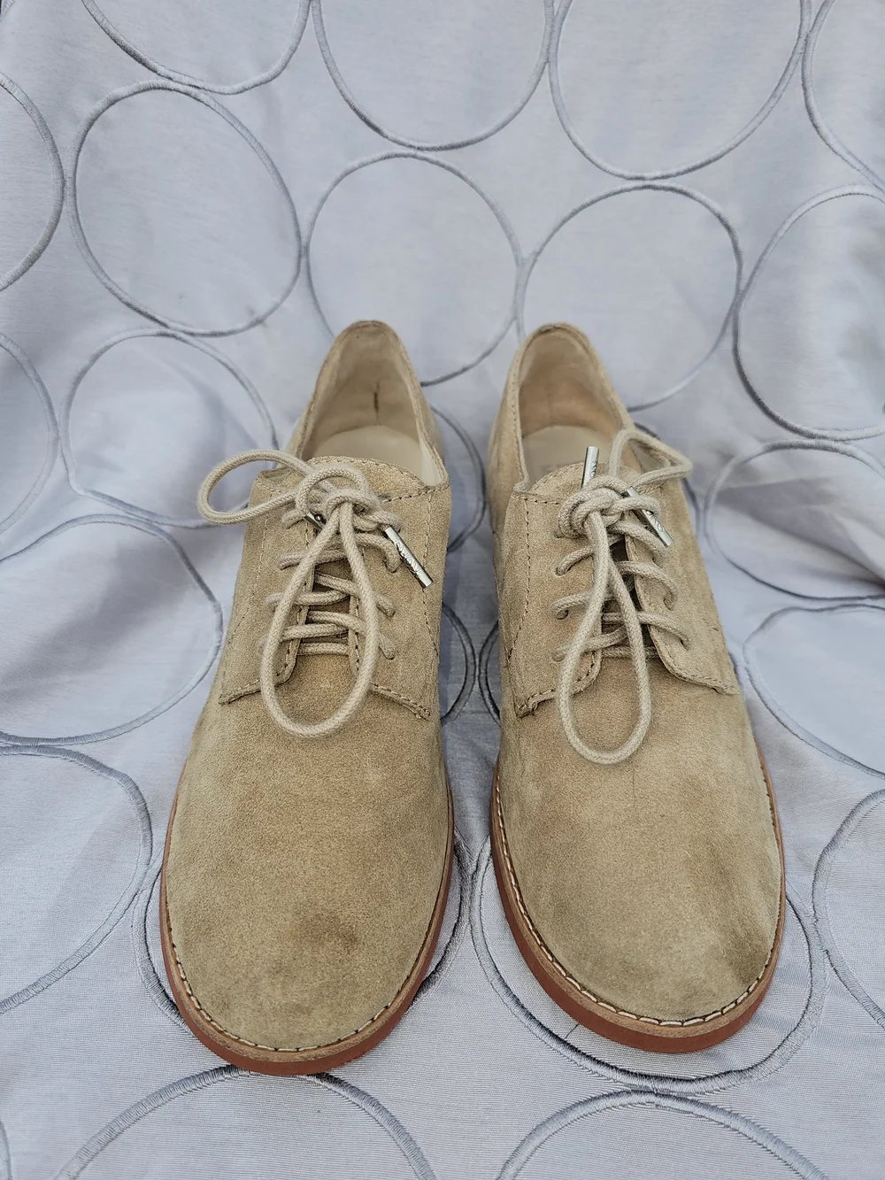 Michael Kors Beige Suede Chukka Lace-Up Boots Classic Lightweight Dirty Buck Ak